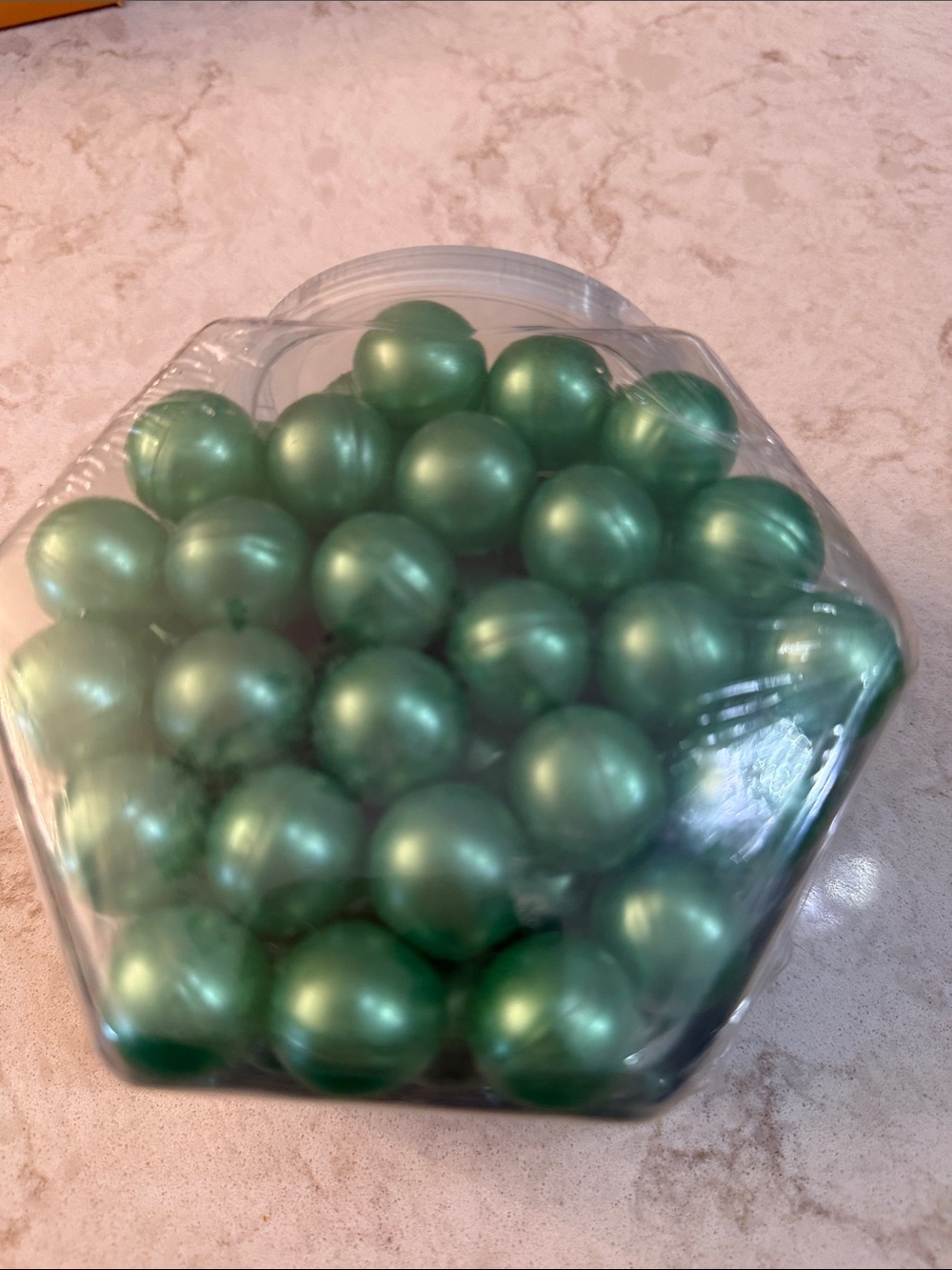 New bath beads.
